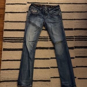 Rock Revival Straight Leg Jeans in Blue
